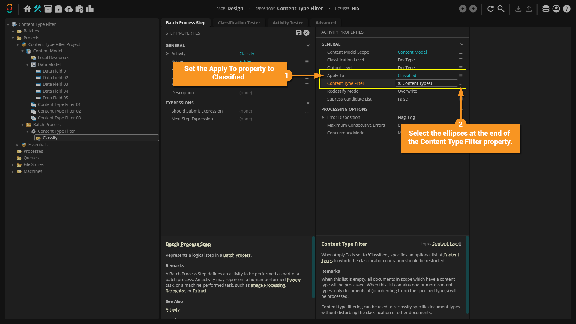 Content Type Filter (Property) - Grooper Wiki