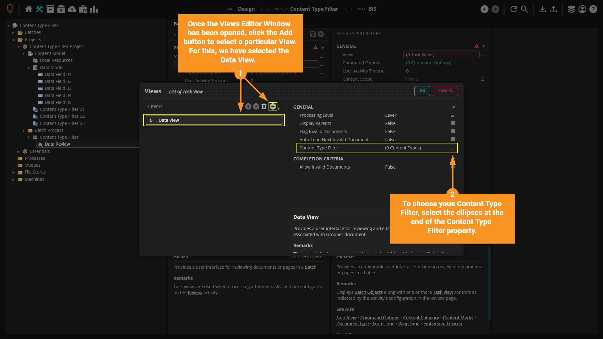 Content Type Filter (Property) - Grooper Wiki