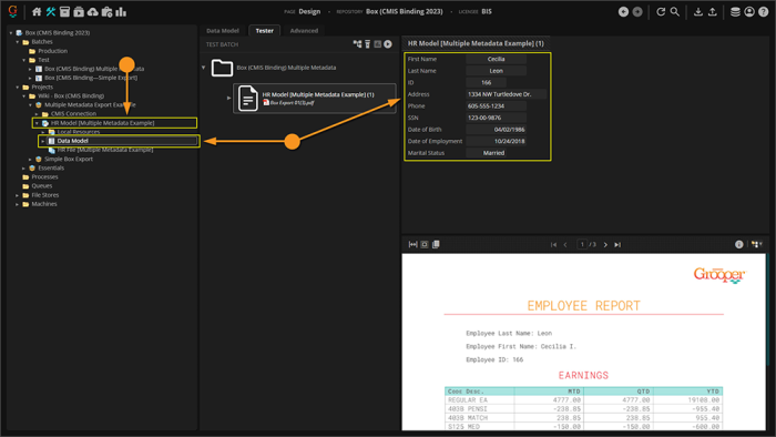 For this section, we've changed the original document, and are using a different Content Model.
